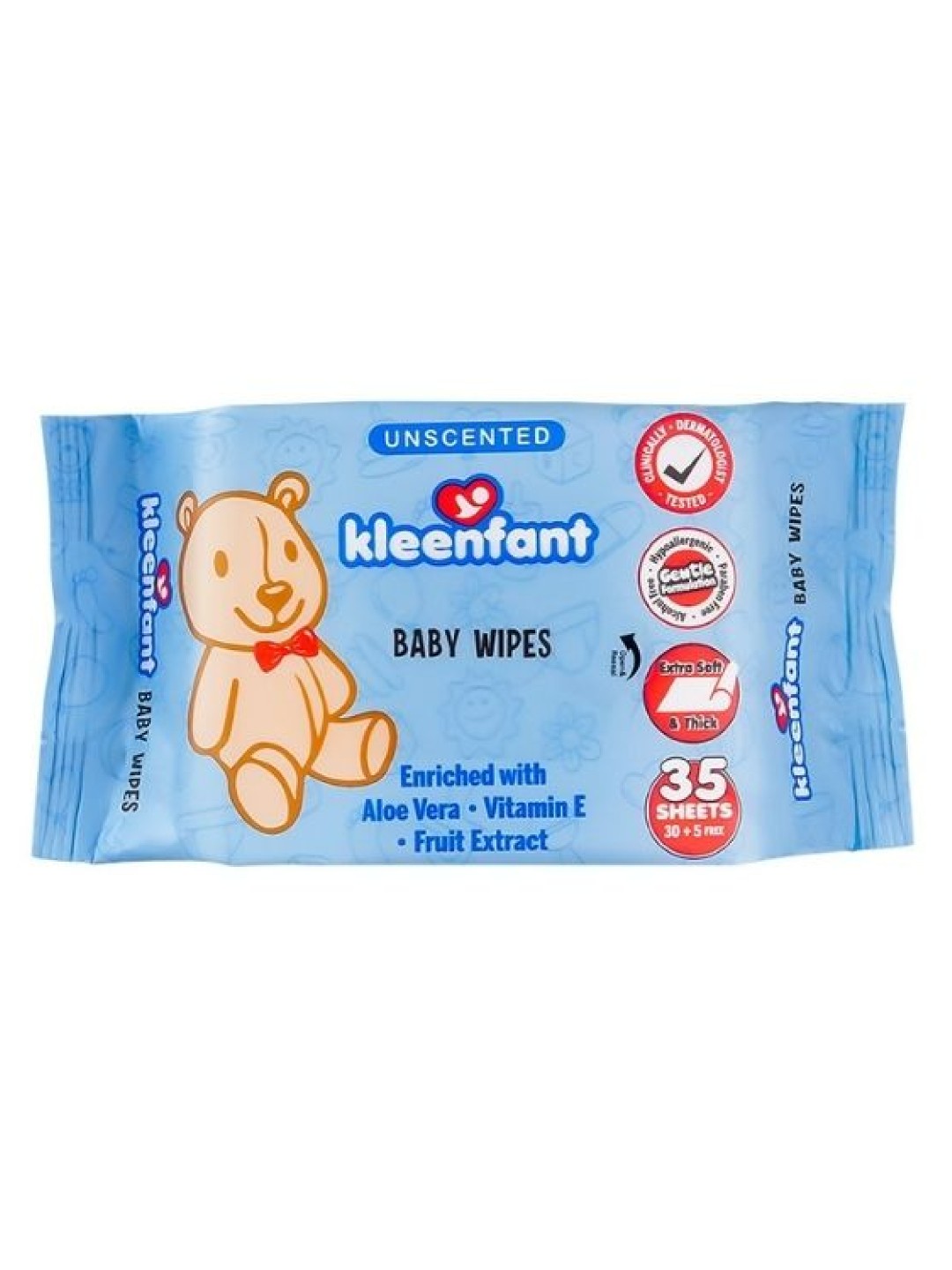 Kleenfant Unscented Baby Wipes (35s) edamama